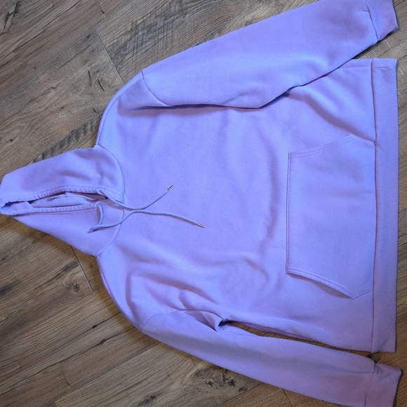 Lavender Graphic Hoodie with Floral Skeleton Design - Picture 3 of 4